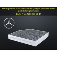 Mercedes Benz - C-CLASS W205 S205 GLC X253 Aircond Filter Cabin Air Filter A205-835-01-47