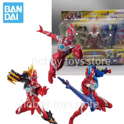 Bandai Original Ultraman Omega Three Forms DX White Tiger Set White Tiger Blue Dragon Armor Anime Ac