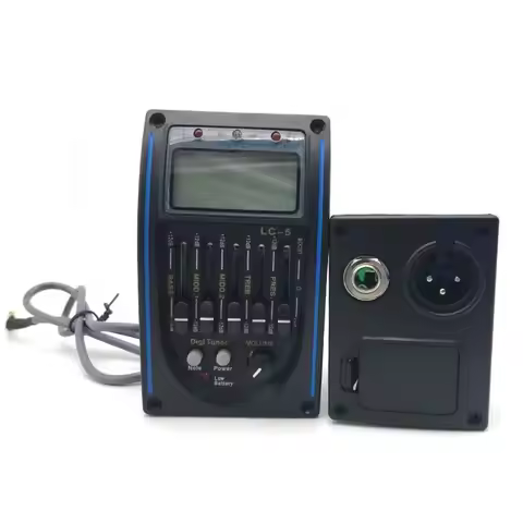 LC-5/4 Band Acoustic Guitar Preamp EQ Equalizer 5 Band Guitar Tuner System Volume Control Profession