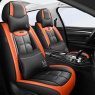 QJMBF 1ชิ้นหนัง PU Sarung Jok Mobil อเนกประสงค์สำหรับ MAZDA ทุกรุ่น3 CX-5 2 5 6 CX-3 CX-4 CX-7 CX-9