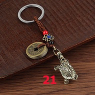 Pure Copper Keychain Absorbent Silver Pitchfork Gold K 21