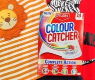 ไดล่อน คัลเลอร์ แคชเชอร์ แผ่นดักจับสีตก และสิ่งสกปรกขณะซัก (24 ชิ้น) Dylon Colour Catcher หมดปัญหากา
