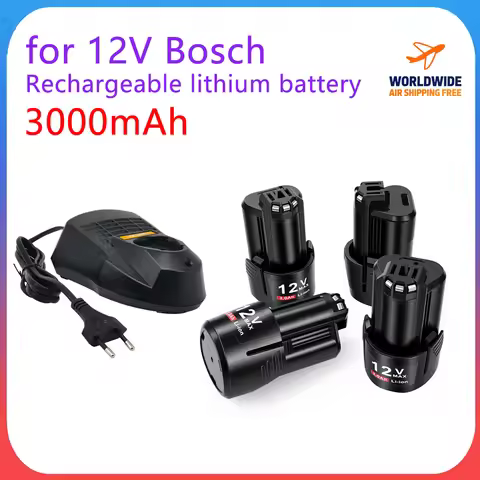 for 12V Bosch 3-6Ah BAT411 Replacement Battery Bosch 12V Battery for BAT412A BAT413A D-70745GOP 2607