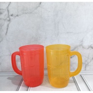 8 BIR GLASSES/ PLASTIC HANDLE CUPS/ GM BIR GLASSES