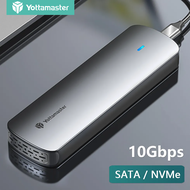 Yottamaster Aluminum M.2 NVME SATA SSD Enclosure Adapter USB 3.2 Gen2 10Gbps to NVME PCI-E SATA M and B&amp;M Key SSDs Tool-Free USB C External Case for NVME SATA SSDs 4TB 2230 2242 2260 2280 Storage Box