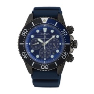 [Watchspree] Seiko Prospex Chronograph Air Diver Special Edition Navy Blue Silicone Strap Watch SSC701P1