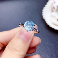 Batu cincin wanita blue aquamarine