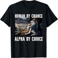 I Heart Werewolfs Alpha Funny Cringe Werewolf Wolf Meme T-Shirt