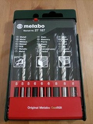 全新Metabo美達寶鑽頭組，5mm，6mm，8mm，可鑽木頭、金屬、水泥。
