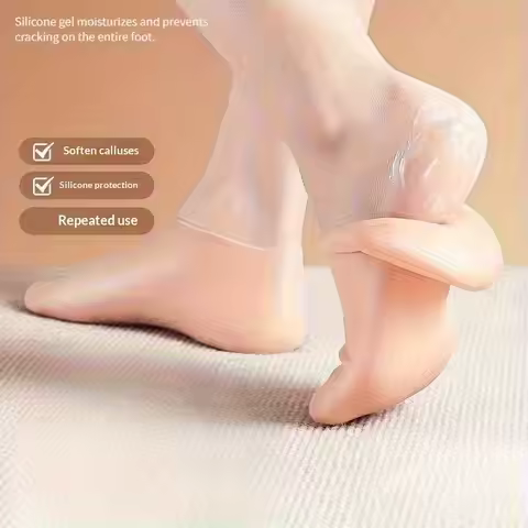 1 Pair Anti Cracking Dry Dead Skin Foot Spa Tools Silicone Moisturizing Foot Socks Reusable Gel Stoc