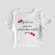 Baby tee "Lana Del REY lyrics (Cherry)" y2k Crop top Tee