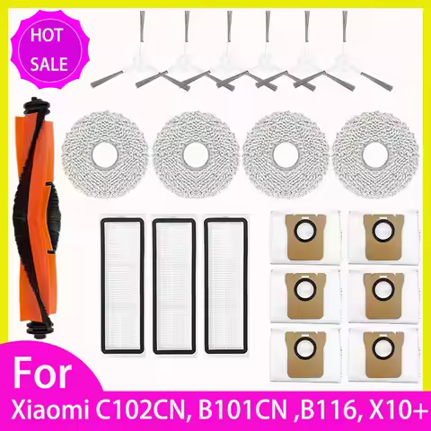 For Xiaomi Mijia Omni 2 C102CN, B101CN, B116, X10+ Replacement Parts Accessories Main Side Brush Fil
