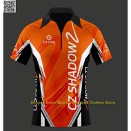 CZ Shadow  Sublimation Polo Shirt can be custom （Three options of orange, blue, and white）
