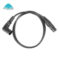 Right Angle Male to Female XLR Cable, Microphone Cord,  Signal Wire Cord for Equilibrium / Mixer / A