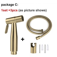Gold Brushed stainless steel Toilet cleaning Bidet Spray gun wc Bathroom shower head Douche hand Hos
