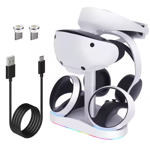 Controller Charging Dock for PS5 VR2 Charging Station with VR Headset Holder Display Stand PS VR2 Co