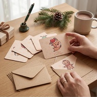 Sorandy Christmas Thank You Note Cards 6 Designs 3.54 x 4.72 in (Retro)