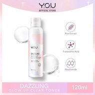 YOU Dazzling Glow Up Series - Facial Foam - Night Cream - Tone Up Spray - Perawatan Kulit - Paket Sk