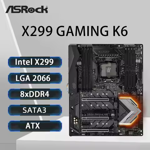ASRock X299 GAMING K6 Motherboard LGA 2066 Support I9-9980XE 10980XE 7960X I7-9800X 7800X i5-7640X C