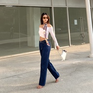 Quần Jean Nữ Ống Suông Rộng Lưng Cao Có Nhiều Màu Aaa Jeans