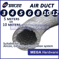 Tailee Flexible Aluminum Air Duct Hose Flexible Exhaust Hose 3 inch 4 5 6 8 10 12 (ALSO ONIX brand) 