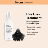 andSons Hair Loss & Hair Growth Treatment Set (3% Redensyl Serum 60ml + Scalp Massager)