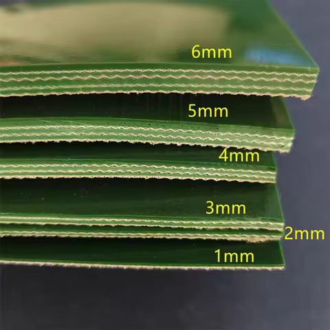 Green PVC Conveyor Belt Perimeter 600mm-1050mm width 40/45/50/55/60mm