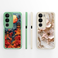 Casing For Vivo Y19S Y19 Y19E Brilliant Flower Round Moon Square Shockproof Shell Non-slip Durable T