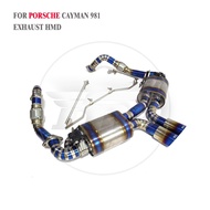 HMD Titanium Alloy Exhaust System Performance Valve Catback For Porsche Cayman Boxster S GTS 981 3.4