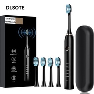 Sonic Electric Adult Toothbrush Rechargeable With 4 Replacement Brush Heads 5 Modes and 3 Intensity 