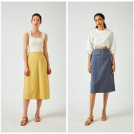 Our Second Nature Contrast Stitch A-Line Skirt