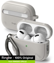 Ringke Onyx เข้ากันได้กับ AirPods Pro 2nd Generation (2022), Extreme Tough Silicone Type Shockproof TPU Non-Slip Texture Bumper Case With Keychain Carabiner For AirPods Pro 2-Incorlack Lack
