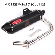 ATAKA Exhaust Pipe With Elbow Yamaha Mio i 125/M3/Mio Soul i 125 / Mio Sporty /AMORE/NOUVO Pipe Full