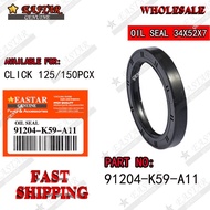 oil seal 34x52x7 (91204-k59-a11)click 125/150pcx-EASTARGENUINE