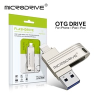 {Shirelle Electronic Accessories} 2 in 1 OTG Usb 3.0 Flash Drive for iPhone 64GB 128GB 256GB 512GB USB To Lightning Metal Pendrive iPhone7/8/9/11/12/13 /Ipad