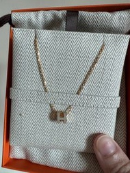 Hermes mini pop h necklace 奶茶金