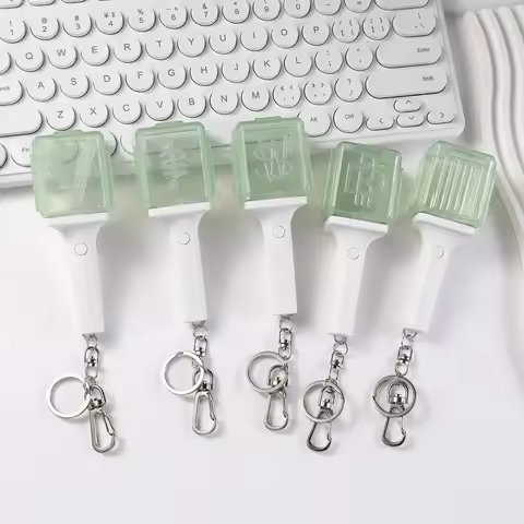 HOT Kpop Mini Light Stick Keychains Creative Dream 127 V Wish VER 2 Lights Keyrings Bag Pendant Key 