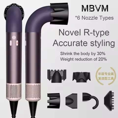For EU Professional Leafless Hair Dryer Negative Ion Home Salon Personal Hair Styling Tool Compact E