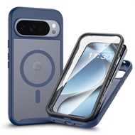for Goggle Pixel 9 10 11 Pro XL,10A,9A Magnetic Full Body Case,Built-in Screen Protector,360° Rugged