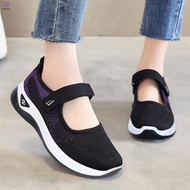 Comfortable Walking Shoes for Elderly Women Mesh Upper PVC Sole