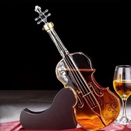 1pc, 33.81oz Creative Glass Whiskey Decanter, 3D Violin Shape Whiskey Dispenser, Glass Craft Wine Bo