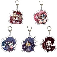 Douma Keychain Anime Kokushibou Kibutsuji Muzan Akaza Kaigaku Acrylic Keychain Backpack Pendant Demo