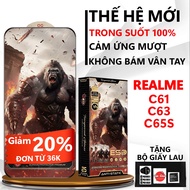 Standard tempered glass for Realme C61/C63/C65S full screen transparent. Screen protector| Top case