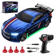 Ô Tô Điều Khiển Từ Xa Mini Drift tỉ lệ 1:64 sóng  24G – Xe RC Nhỏ Gọn Pin Sạc Đèn LED