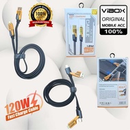 Vibox 1M 4 in 1 Convertible Metal Fast Data Cable, Braided Cable 65W 3.9ft USB C USB A, 27W Multiple