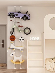 兒童車置物架頂天立地架(多尺寸)--置物架兒童窄書架超薄置物架自由組合頂天立地BB書本繪本收納架(T7569)