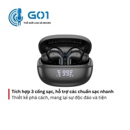 Tai nghe Bluetooth Hoco EQ5 TWS cao cấp – HiFi âm thanh chân thật màn hình LED hiển thị pin giảm ồn