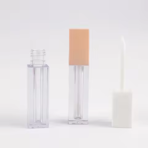 4ml Square Empty Liquid Lipstick Tube Bottle Glass Lip Gloss Refillable Bottle Lip Gloss Tube Lipsti