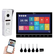 ANJIELO 1080P HD Smart Video Intercom Doorbell Kit 3-in-1 Unlock (APP/Monitor/Card) IP65 Waterproof 