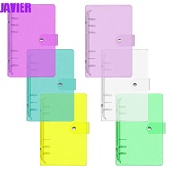 JAVIER Notebook Cover 6 Rings Binder Stationery A5 A6 A7 Planner Cover Folder Binder Journals Cover 